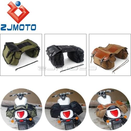 Touring Motorcycle Bags Saddlebag Luggage Bag Canvas Side Tool Bag For Harley Kawasaki Vulcan Honda Shadow 150cc Scooter