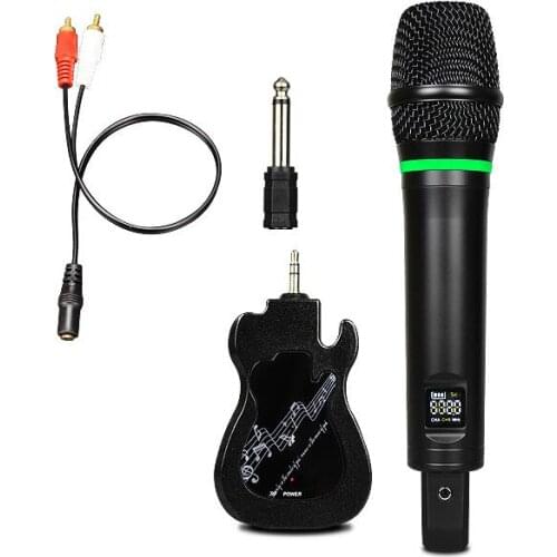 UHF Wireless Microphone Handheld Dynamic Microphone for Karaoke Nights and House Parties to Have Fun Over the Mixer PA Speaker
