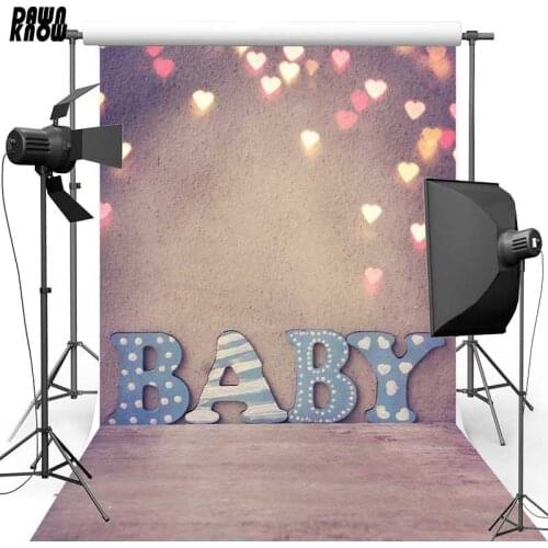 DAWNKNOW Letter Shimmer Vinyl Photography Background For Newborn New Fabric Polyester Backdrop For Wedding Photo Studio S1966