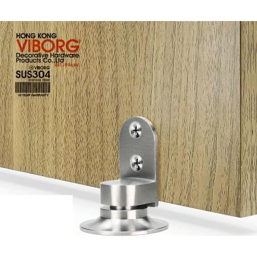VIBORG Deluxe SUS304 Stainless Steel Casting Floor mounted Magnetic Magnet Door Stopper Door Stop Catch Doorstop RS-40A