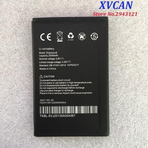 High Quality For UMI Diamond Battery Smartphone High Quality 2650mAh Backup Battery For UMI Diamond X Smart Phone