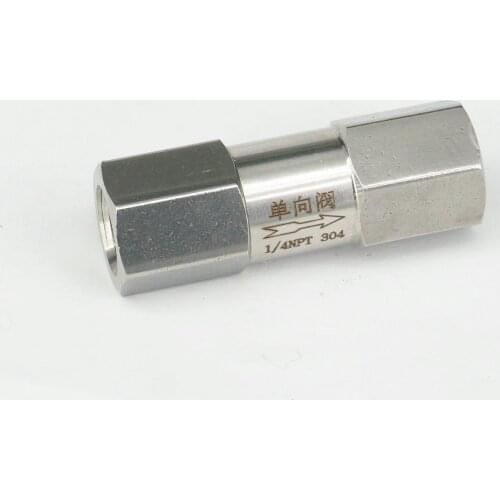 1/4" NPT Female 304 Stainless Steel Check One Way Valve Water Gas Oil Non-return 64 bar