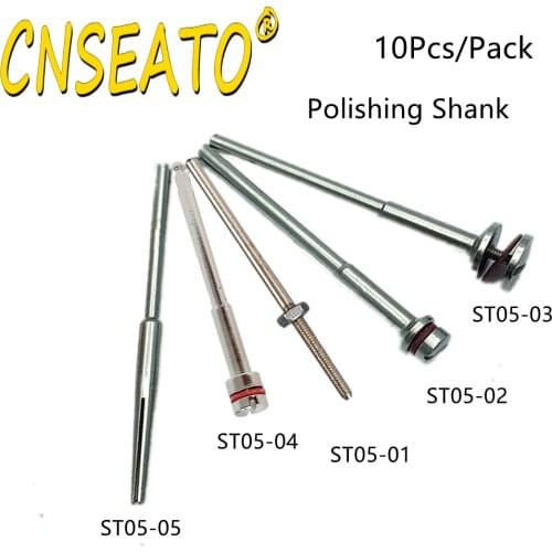 10 Pcs Dental Lab Polishing Shank Mandrel Drills Burs Emery Clip Rod Rotary Tool For Resin Wheel Disk 2.35mm Dentistry Accessory