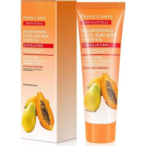 100g Natural papayas Essence Peeling Cleanser Natural Exfoliating Whitening Brightening face Scrub Gel Cream