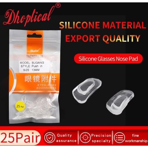25 pair) silicone nose pad ,push in Plastic steel rack glasses nose pad steel frame nose pad soft free shipping Bydhoptical