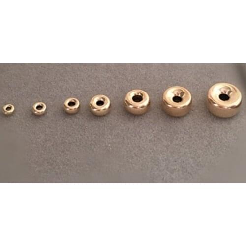 3-8MM GF Beads Abacus Beads Crystal Bracelet Spacer Bead SEPTA Hollow Bead Diy14k Gilded jewelry making supplies