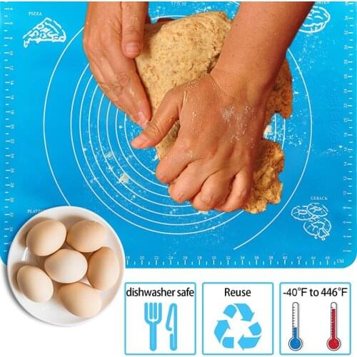 50*40CM Non-Stick Silicone Baking Mat Pad Baking Sheet Glass Fiber Rolling Dough Mat Cookie Macaron Baking Mat Pastry Tools