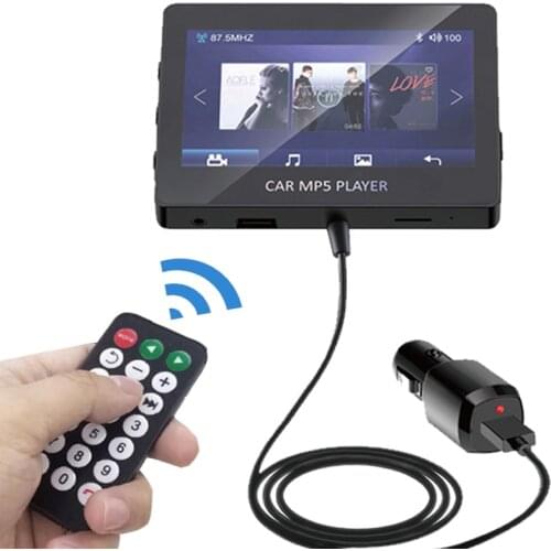 Bluetooth 5.0 Car MP5 Player FM Transmitter Support TF U disk music player with Remote Controller Multi Media Player