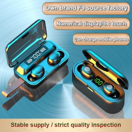 F9 In-Ear True Wireless Touch Sports Bluetooth Headset TWS Compartment Mobile Phone Charging