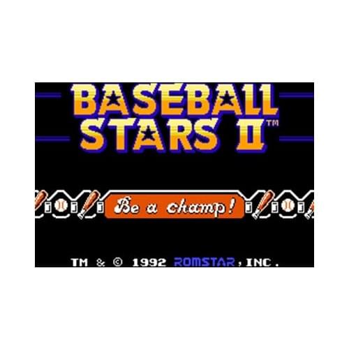 Baseball Stars 2 Region Free 60 Pin 8Bit Game Card For Subor Game Players