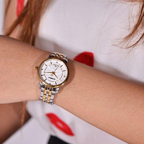 Luxury Brand Watches Women Hot Fashion Crystal Leisure Charm Wrist Watch Female Table Quartz Watch Gold Waterproof CASIMA #5119