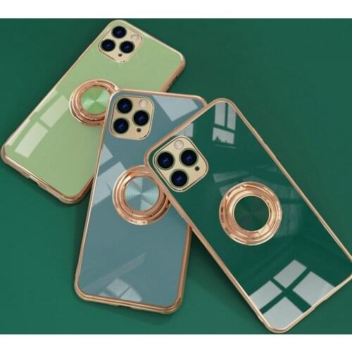 Stand Case For iPhone 11 case Silicone Beautiful plating color Cover For iPhone 11 Pro funda for iphone 11 Pro Max