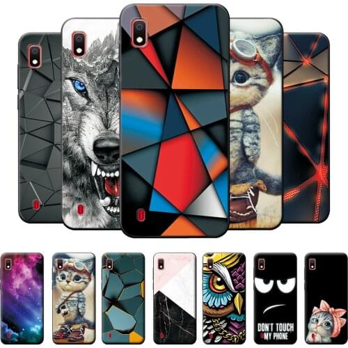 For Samsung Galaxy A10 Case Silicone on SM-A105FN TPU Phone Protective Cases For Samsung A10 A 10 6.2" Colorful Marble Cover