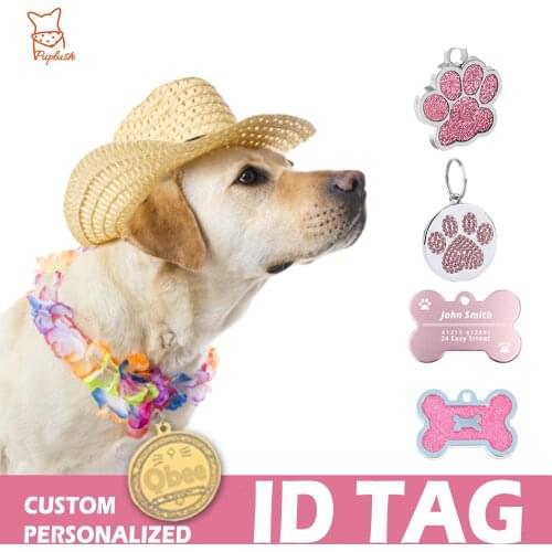 Cheap Personalized Dog Collar ID Tag Engraved Name Dog Collar for Large Small Dogs Cat Tags Anti-Lost ID Tag for Dogs Accessorie