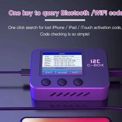 I2C C-BOX Break Programmer FOR iPhone 6-X bypass ID Password On IOS Device PC Free/ Query Wi-fi / Bluetooth Address CBOX