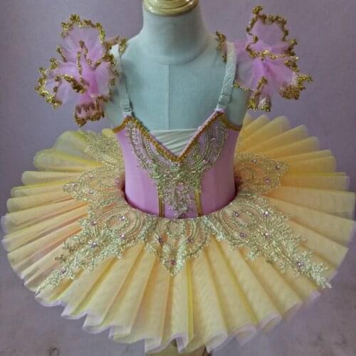 Two-tone Ballet Dance Dress girl Professional Ballet Tutu Swan Lake Costumes Ballerina Children Leotard Performance Dress