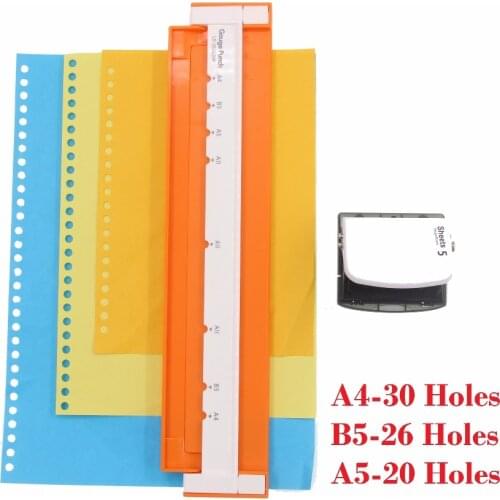 30-hole Puncher A4, B5 (26 holes), A5 (20 holes) Paper Punch Hole Punch Handmade Loose-leaf Paper Punches