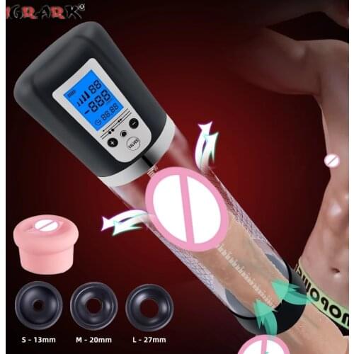 Electric Penis Pump USB Rechargeable Automatic Dick Enlargement Vacuum Pump Erection Penile Extender Enlarger Sex Toys for Men