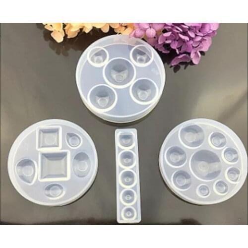 4pcs Transparent Silicone Mould Resin Decorative Craft DIY Different sizes semi-circular shape Type epoxy resin mold for jewelry