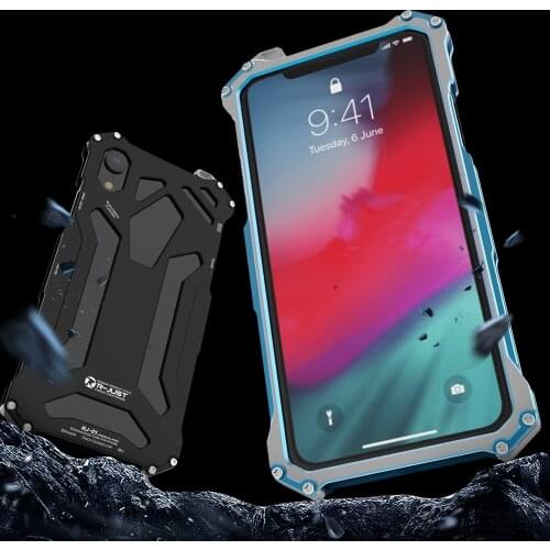 Heavy Duty Metal Cover Aluminum Shockproof Case Coque Fundas For iPhone X XS MAX XR 8 7 6 6s Plus Phone Shell Protector Cases