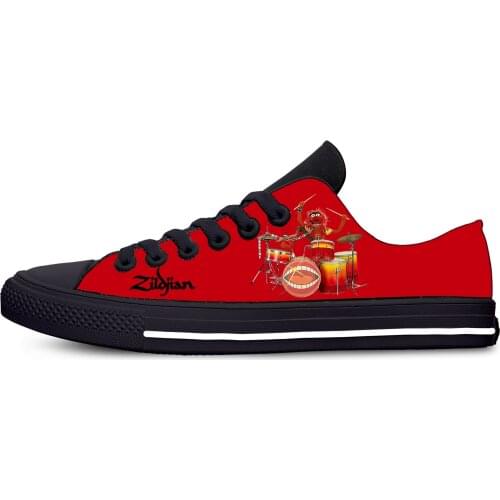 Muppet show Hot Fashion High Quality drummer Casual Canvas Shoes Low Top Breathable Lightweight Sneakers 3D Print For Men Women