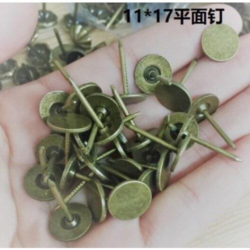 Hardware accessories upholstery tacks Hardware 11MM*17MM diameter glossy pattern foam nail iron bucket nail decorative sofa soft package