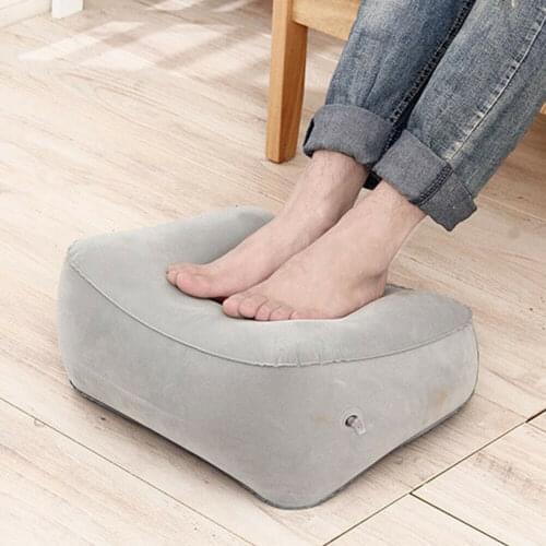 2 Colors Portable Inflatable Foot Rest Pillow Cushion PVC Air Travel Office Home Leg Up Footrest Pillow