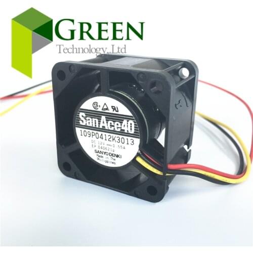 NE San Ace 40 1U 40*40*28MM Server fan 109P0412K3013 4028 40MM server case Big power Cooling fan 12V 0.55A with 3wire