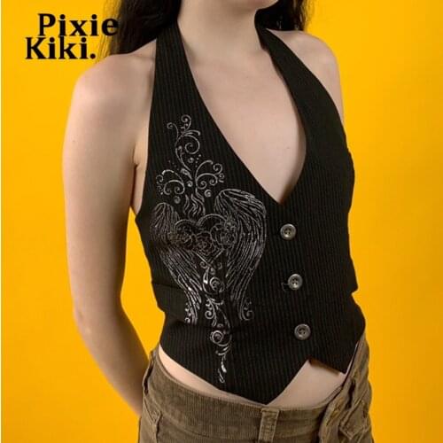 PIXIEKIKI Women's Vests