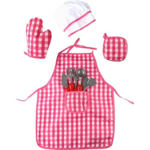 Chef Cook Costume Hat, Utensils Dress Up Clothes for Kids Toddlers Age