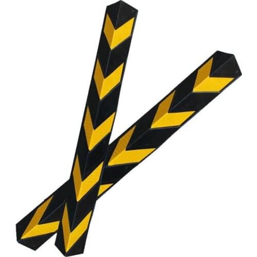 PVC Reflective Strip Rubber Corner Guard High Quality 80cm Anti Collision Tape For Underground Garage Crashproof Warning Signs