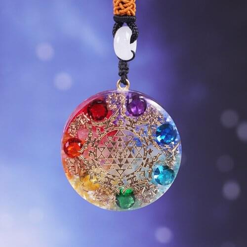 Luminous Rainbow Orgone Pendant Generator Energy Accumulator Emf Protection Orgonite Love Gift Healing Progress Prosperity