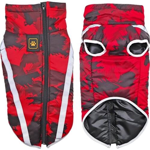 Warm Reflective Pet Dog Clothes Waterproof Dog Jacket Soft Fleece Winter Coat French Bulldog Clothing For Medium Large Dogs