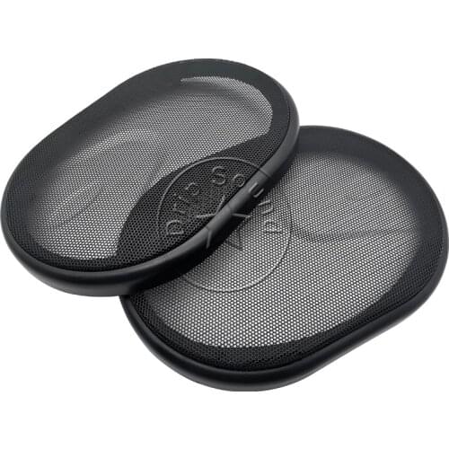 For 6"x9" 6x9 inch Car Audio Speaker Cover Protection Decorative Circle Metal Mesh Grille #Black