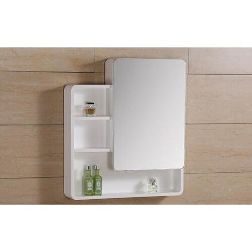 Solid wood bathroom mirror cabinet. Hanging locker bathroom mirror with frame