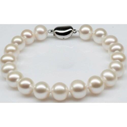 Free shipping hot sale Women Bridal Wedding Jewelry >> AAA Akoya +10-11mm SOUTH SEA white pearl bracelet 7.5 INCH
