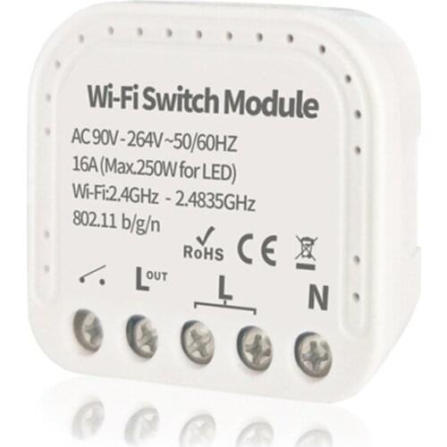 1pcs Wifi Switch Module Smart Life/Tuya APP Remote Control AC90-260V 1/2 Way Smart Switch Works With Alexa Echo Google Home