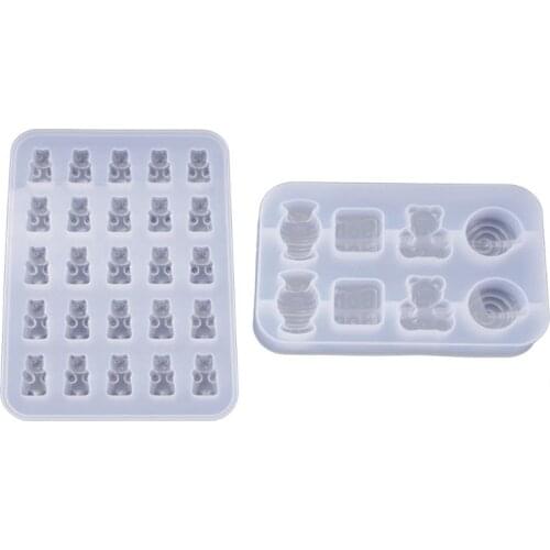 1 Pc Crystal Epoxy Resin Mold Bear Candy Pendant DIY Crafts Casting Silicone Mould