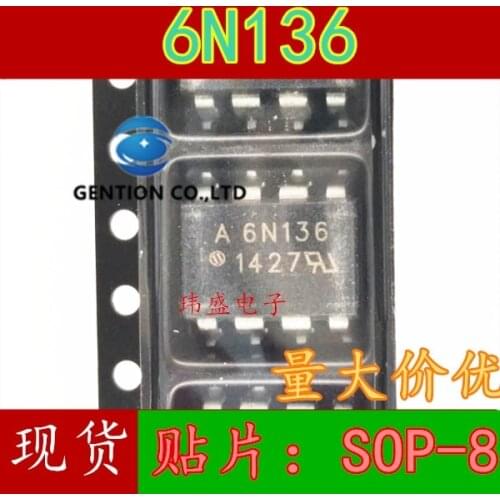 10PCS A6N136 F6N136 6N136 SOP-8 high-speed optical coupling optical coupling IC in stock 100% new and original