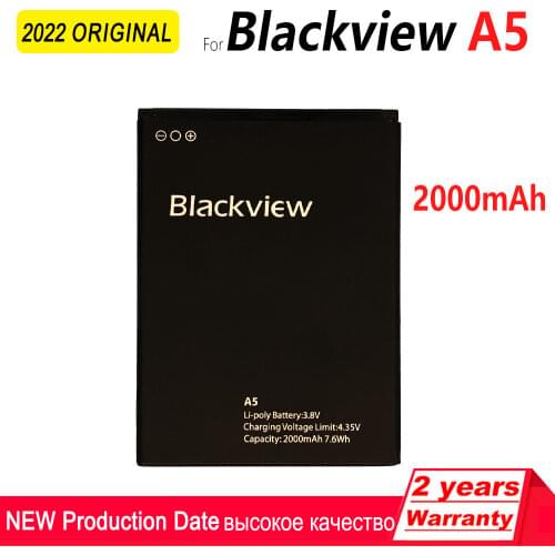 100% Original 2000mAh A5 Phone Battery For Blackview A5 High quality Batteries With Tracking Number