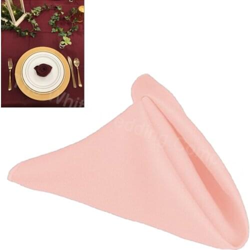 100pcs Durable Pink Table Napkins Cloth for Home Decoration Accessories Linen Wedding Cloth Napkins Table Linen 20inch