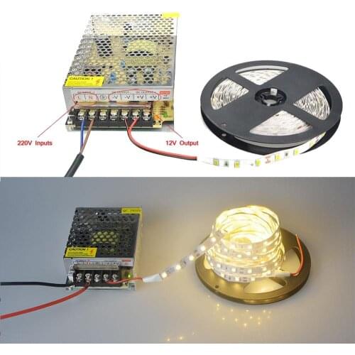 AC 110V-240V TO DC 12V 1-30A Driver Converter LED Transformer Power Supply Switching Adapter For 5050 3528 2835 3014 Led Strip