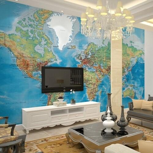 Beibehang 3d wallpaper European painting large murals TV backdrop wallpaper world map custom wall covering papel de parede