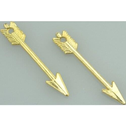 60pcs 30*5mm gold color arrow Alloy charms pendant fit necklace bracelet diy Pendants for jewelry making M04