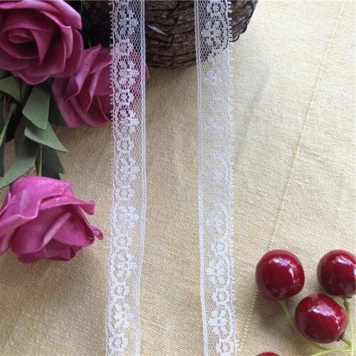 White polyester 1.5cm T1042-1embroidery lace french lace ribbon fabric diy trims warp knitting sewing accessories