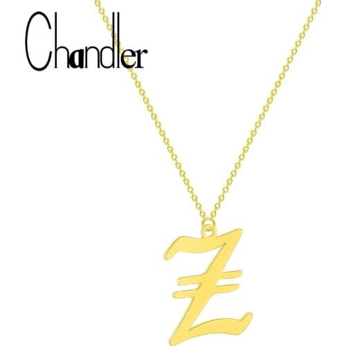 Chandler 316L Classic Old English Letter Z Pendant Necklace For Women Sale On Aliexpress My Orders Drop Shipping Factory Price