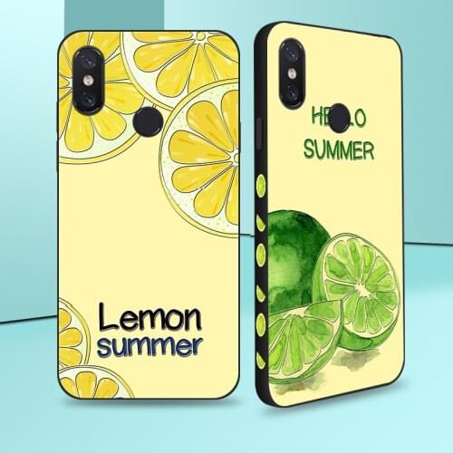 Cool Summer Fruit Case For Xiaomi Mi Play A1 A2 Lite 5S 6 8 Se 8 Pro Lemon Soft Shell Cover For Mi Note 3 6x 5x