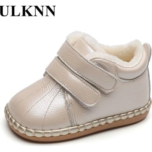 ULKNN Baby First Walkers Cotton Shoes For Boys Winter Soft Bottom Toddler Girls 1-2-3 Years Old Small Childrens Snow Boots 2021