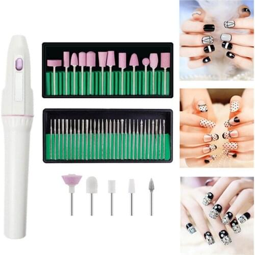 Electric Nail Drill Pen Machine Set Nail Art Files Grinder Polisher Nail Drill Machine paznokcie akcesoria manicure accessories