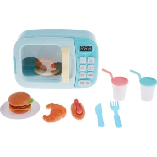 Electronic Toy Microwave Oven Kitchen Appliance for Toddlers Kids Kitchen Playset with Lights & Sounds - Choose Colors